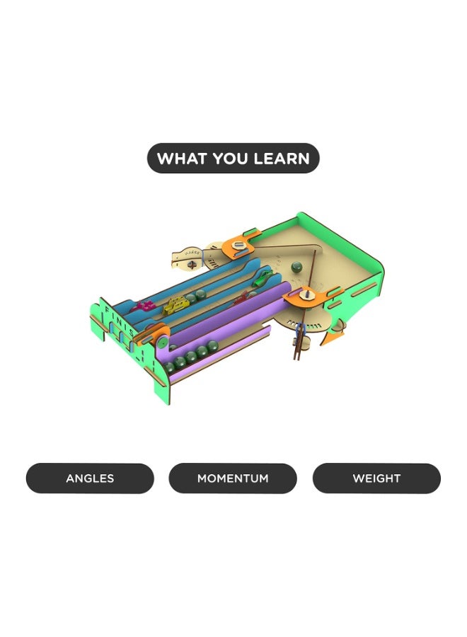 سمارتيفيتي لعبة سباق سيارات سمارتيفيتي أنجل رانجل التعليمية، لعبة ممتعة وتفاعلية للأطفال من 6 إلى 14 عامًا، هدية مثالية للأولاد والبنات في عيد راخي، مشروع تعليمي في العلوم والهندسة. - Image 3